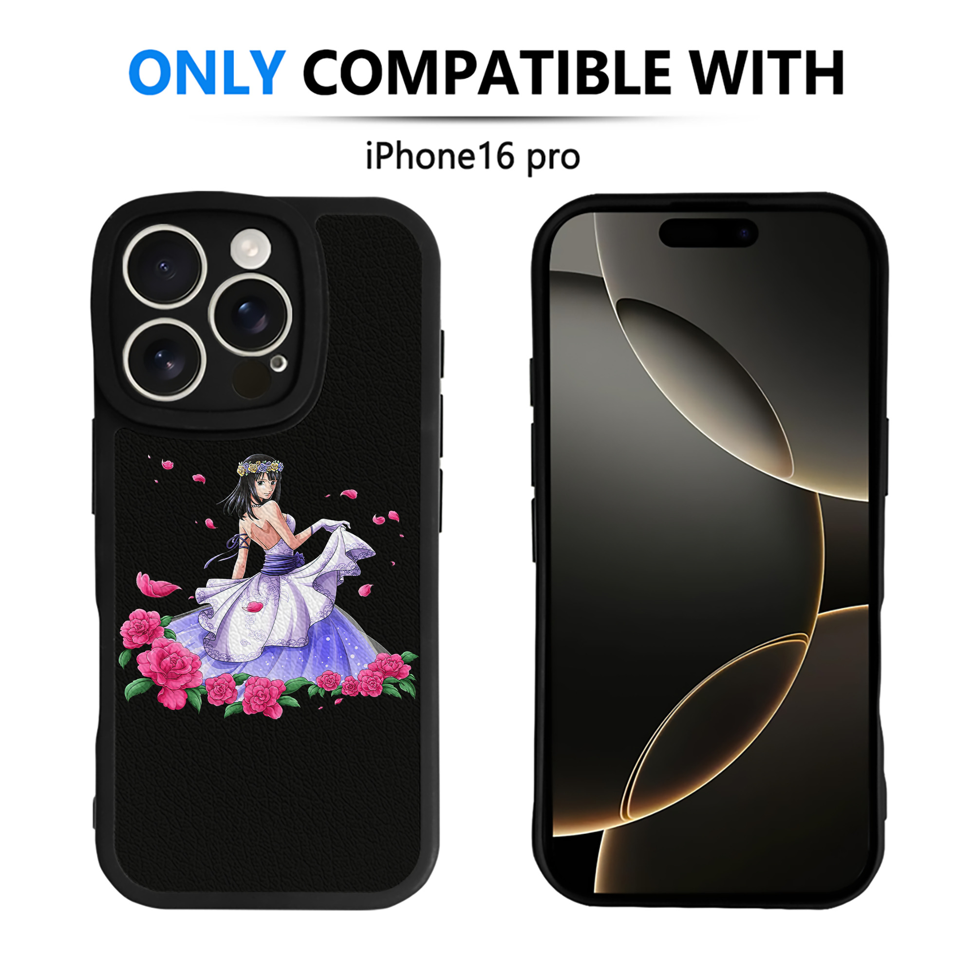 （画像用） ワンピース ニコ・ロビン ONE PIECE Nico Robin 【iPhone 16シリーズ対応】シリコンスマホケース（レザー調） 材質：シリコン